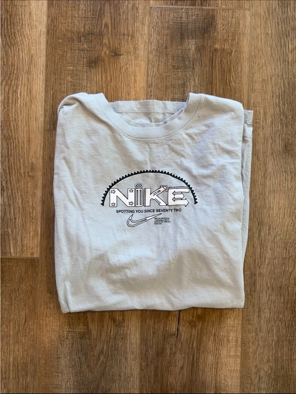 Nike Light Gray Graphic Crew Tee